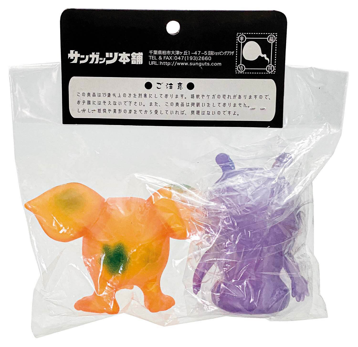サンガッツ本舗　水木しげる　おばけのムーラちゃん　チョンチョニィ　ソフビ サンガッツ本舗 おばけのムーラちゃん(チョンチョニィ付) クリア成型