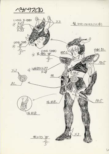 聖闘士星矢 色指定表