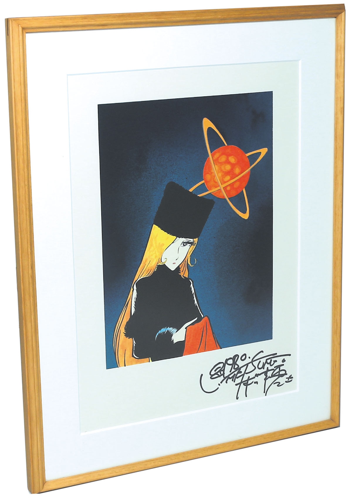 松本零士カラーイラスト（一部直筆）「銀河鉄道999」