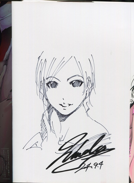 LINDA 色情人妻展　直筆サイン色紙 LINDA 直筆イラストサイン本「ヒトヅマニア」