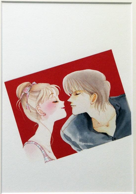 多田かおる カラー複製イラスト「イタズラなkiss」