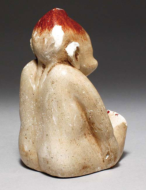 ビリケン　当時物【アンティーク】 BILLIKEN 当時物 ビリケン像 石膏製 台座付き メダル付き ヴィンテージ