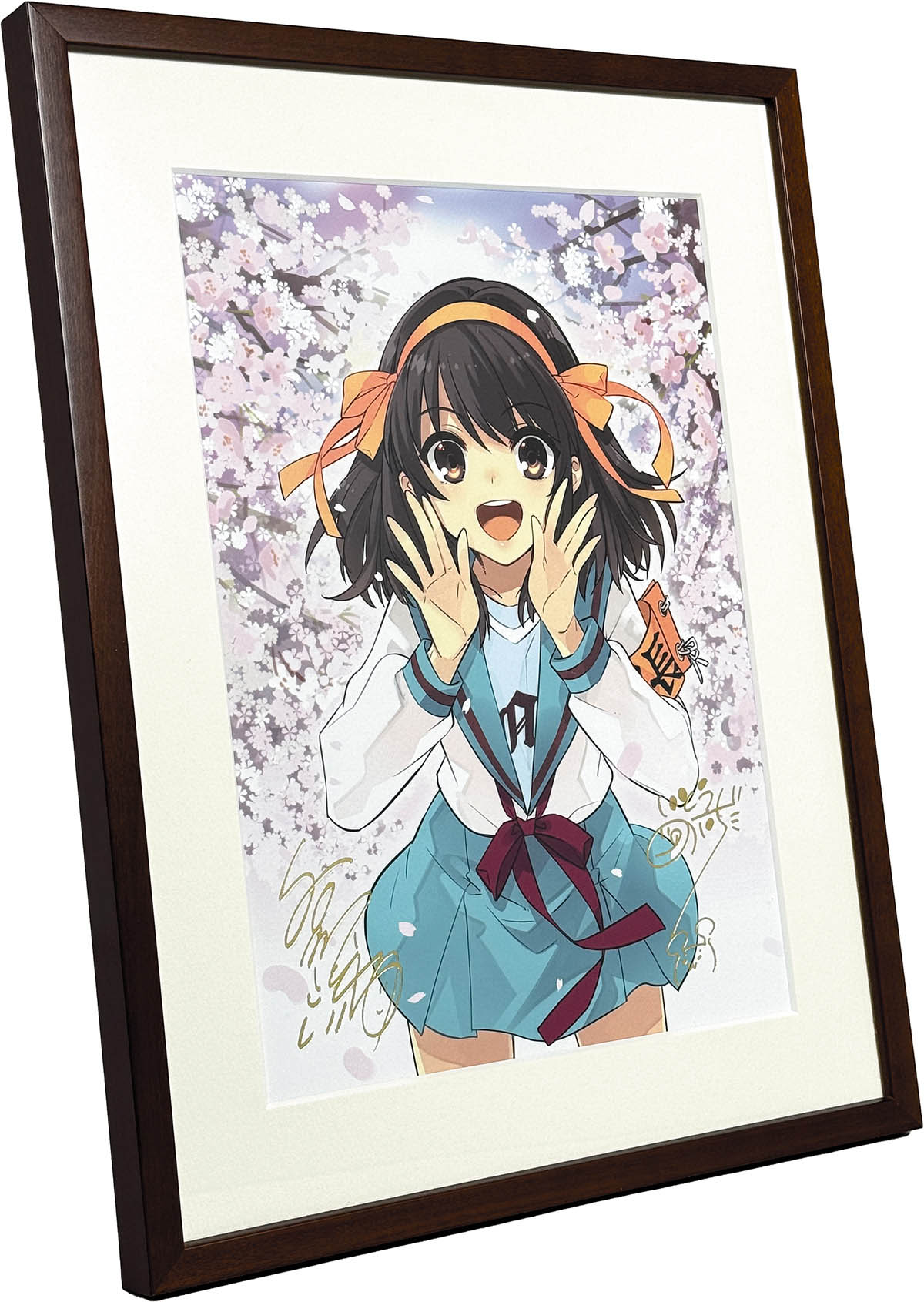 6910] 谷川流/いとうのいぢ 箔押しサイン入りカラー複製イラスト