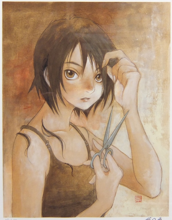【お試し価格！】 冬目景直筆サイン入りカラー複製イラスト「復刻アートグラフ 絵画