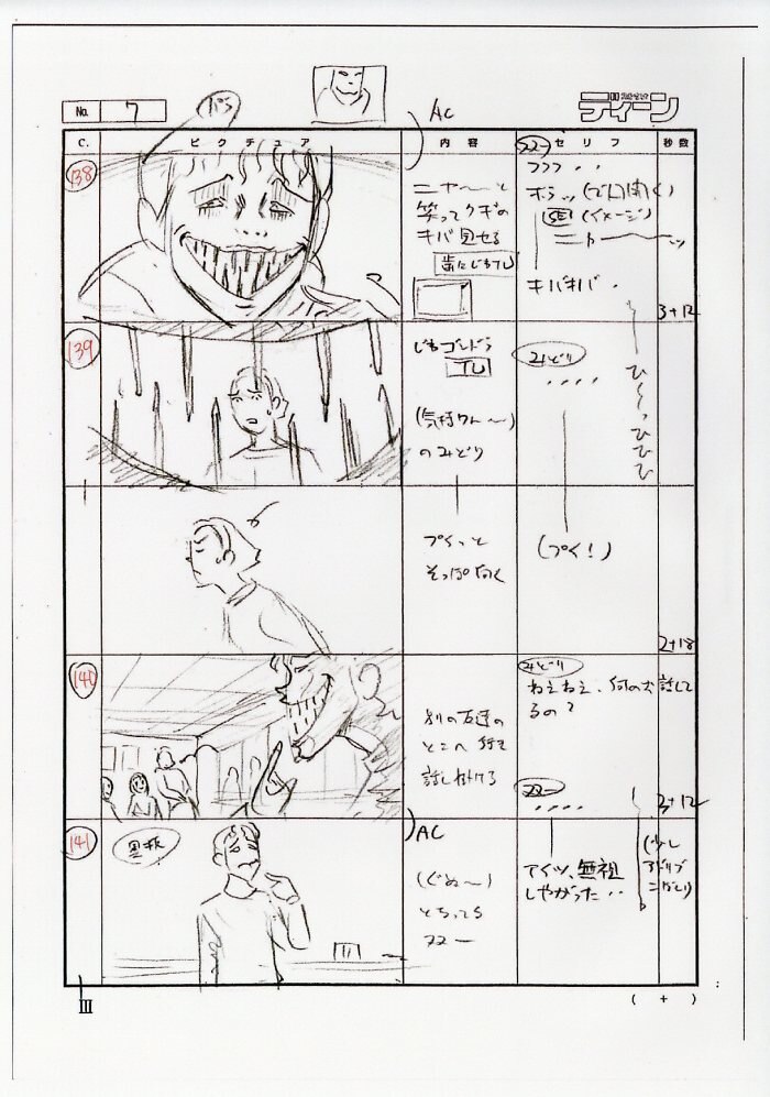 伊藤潤二「コレクション｣ 絵コンテ