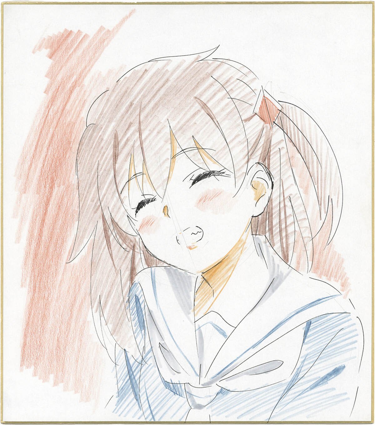 5075] 冨岡寛 直筆カラー色紙 「selector infected WIXOSS」