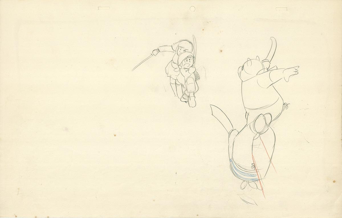 Animal Treasure Island Rough Genga / Hand-drawn: Hayao Miyazaki