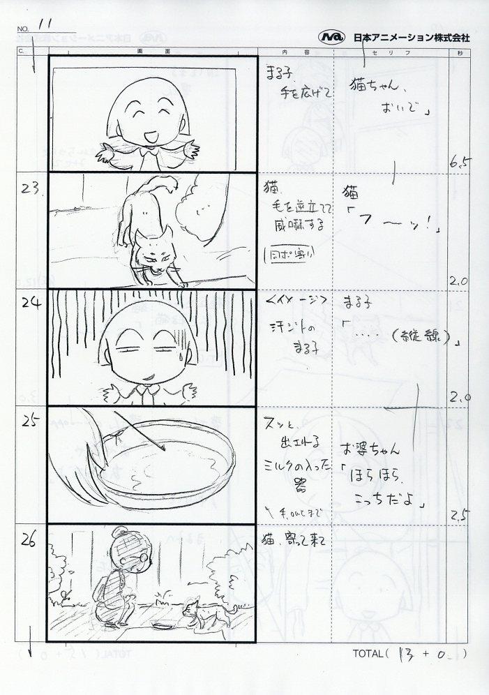 ちびまる子ちゃん 絵コンテ[制作素材]