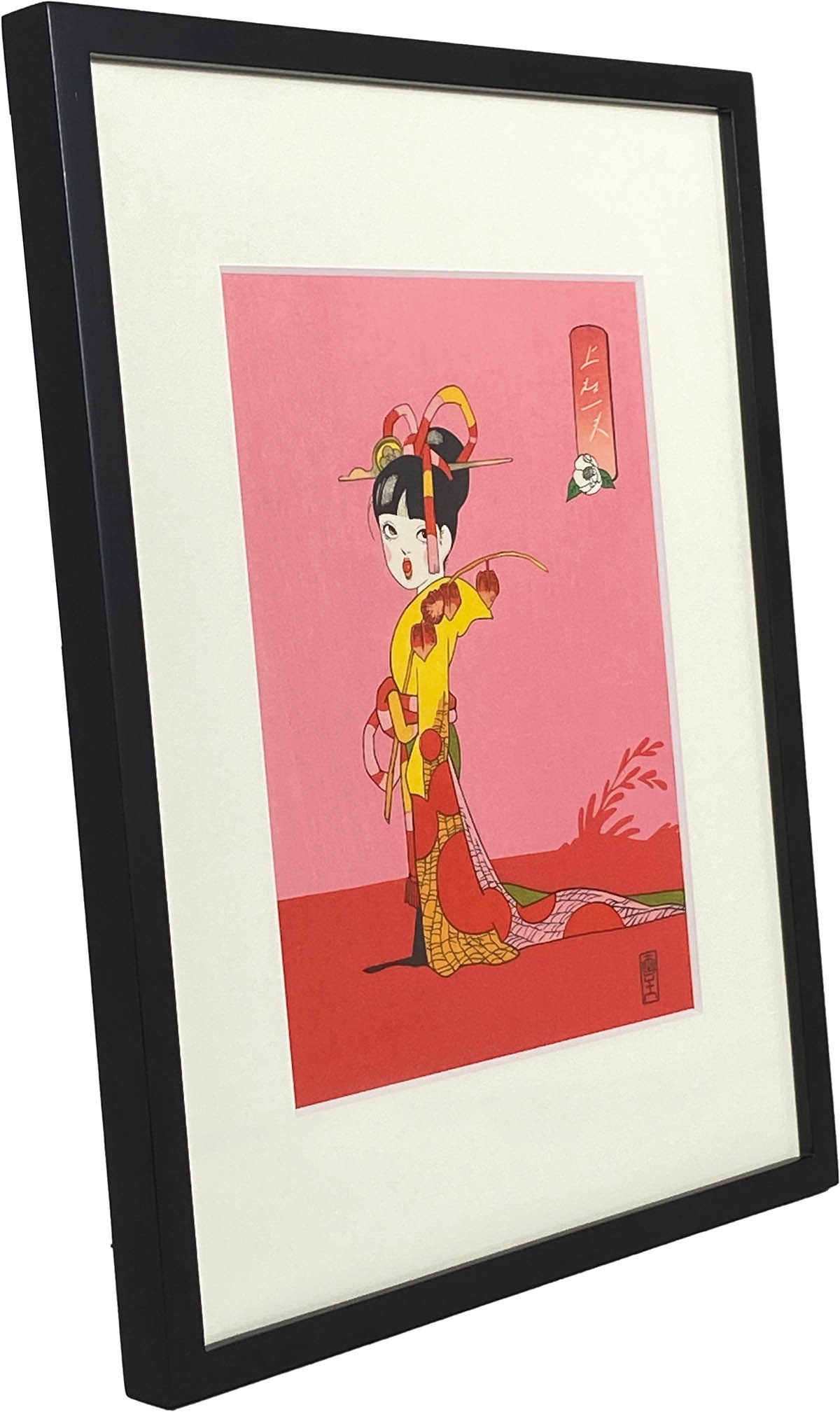 5136] 上村一夫×アダチ版画研究所 木版画「鬼灯と少女」