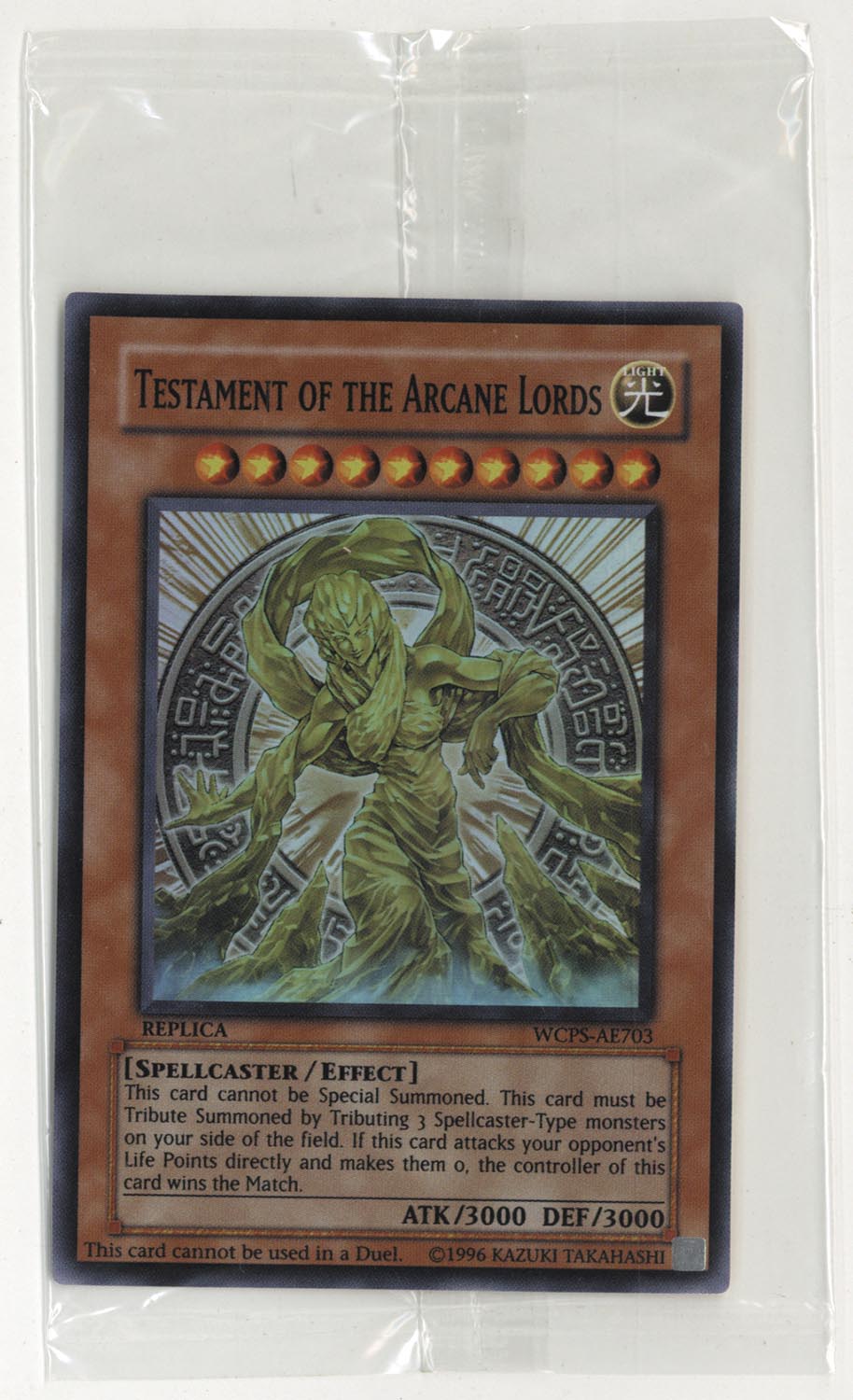 Yu-Gi-Oh! Card Testament Of The Arcane Lords (Wcps- Ae703)