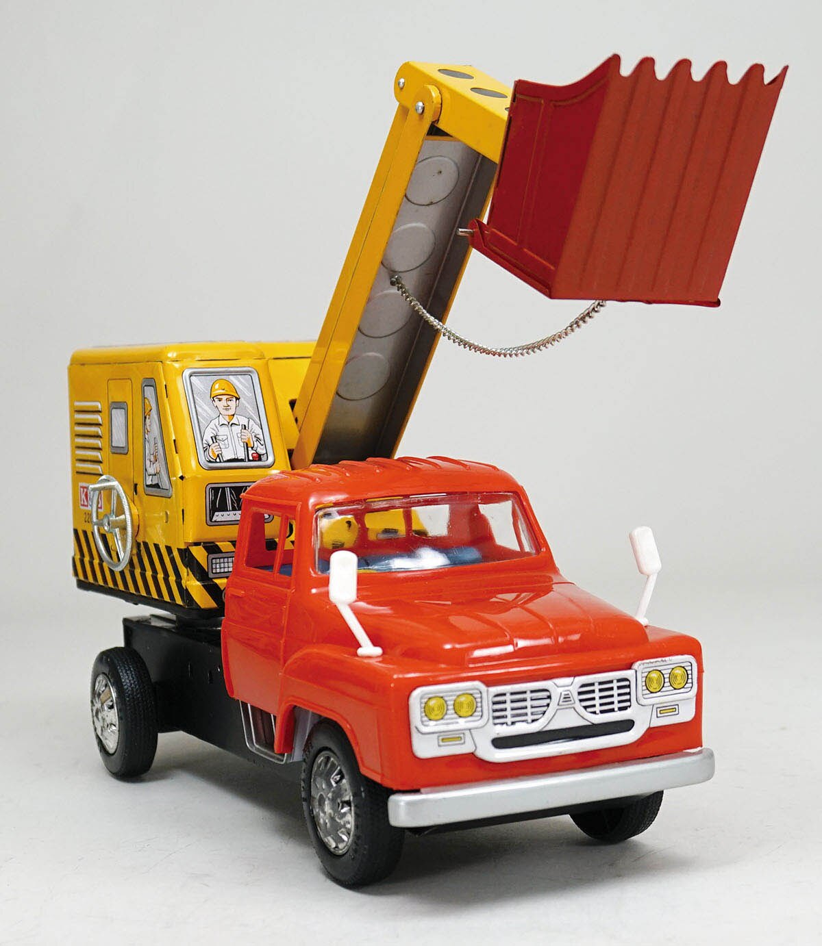 株式会社アオシン社製POWER SHOVEL TRUCK フリクション式 日本製 Yahoo!オークション アオシン 重機)」ブリキ ドーザー 「(パワー