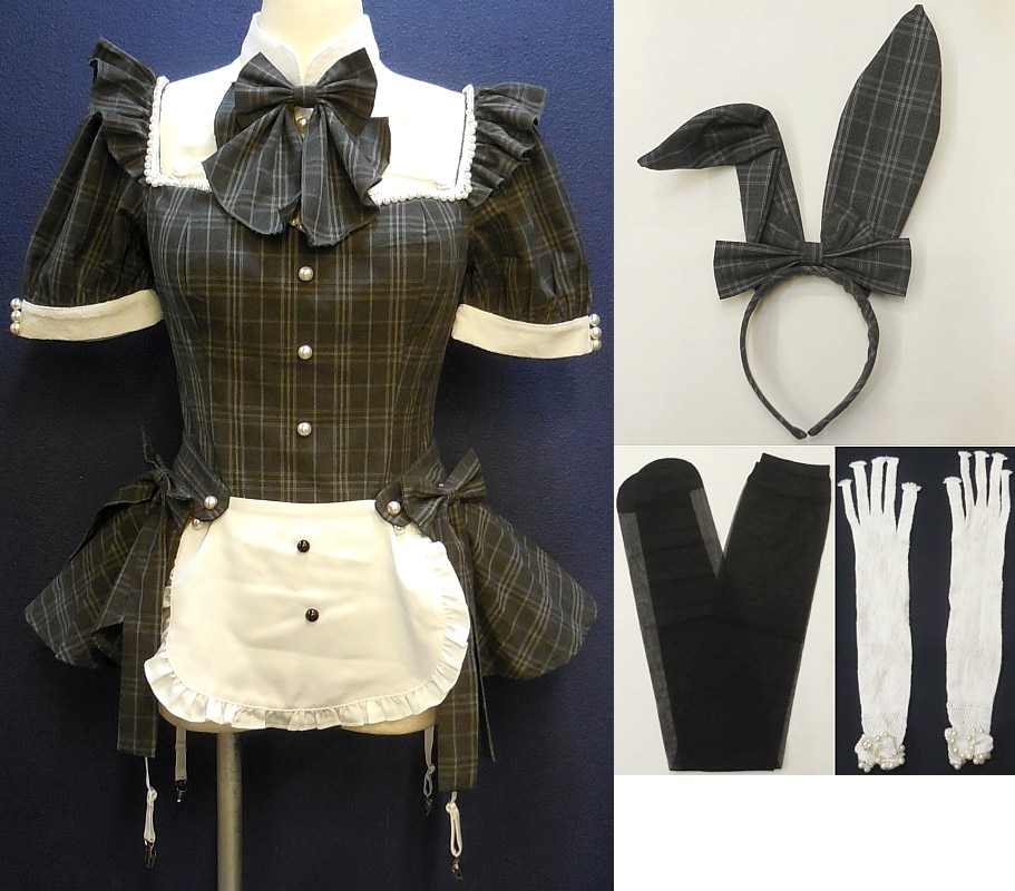 新品】Malymoon マスキュリンバニースーツ グレー×千鳥格子 即日発送