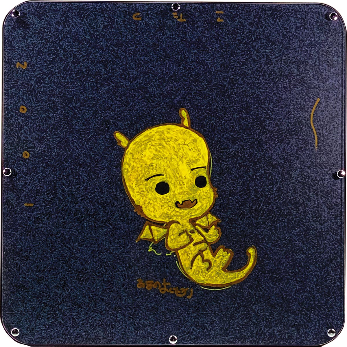 3075］ 天野喜孝 直筆イラストサイン入り炬燵「こたつ」