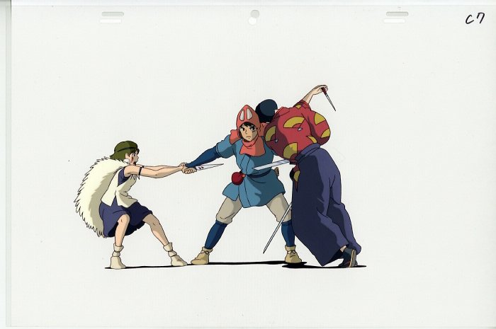 もののけ姫 サンとエボシ御前 セル画 もののけ姫 サンとエボシ御前