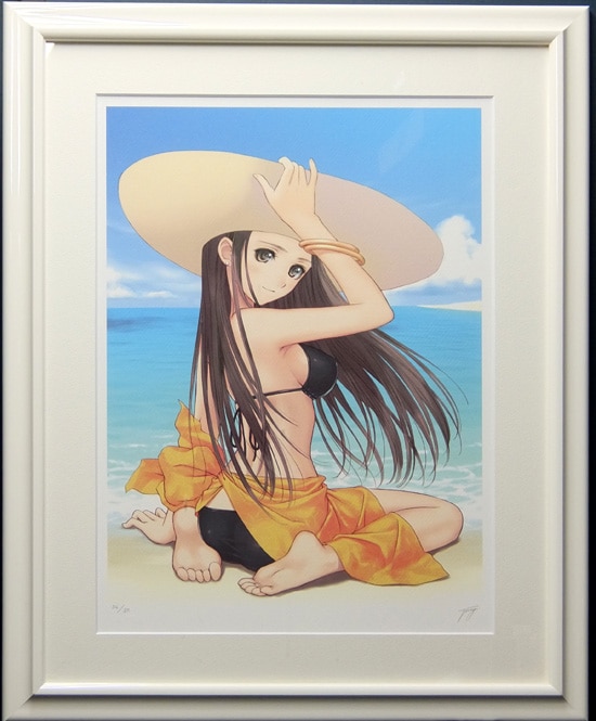 Tony 直筆サイン入りカラー複製イラスト / シーショア