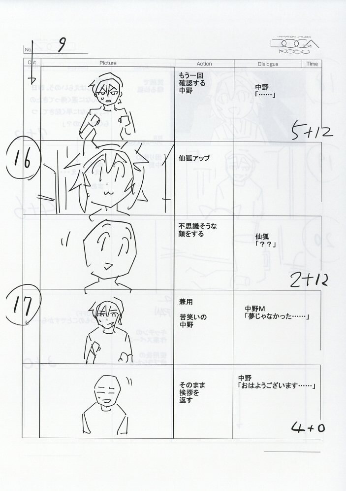 The Helpful Fox Senko-san : storyboard