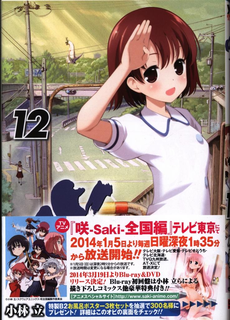 咲 saki 4巻 初版 帯付き 特典付き 小林立 ヤングガンガン www