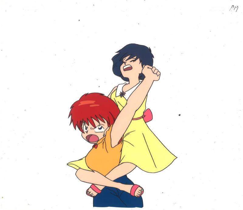 らんま1／2セル画（らんま、あかね）