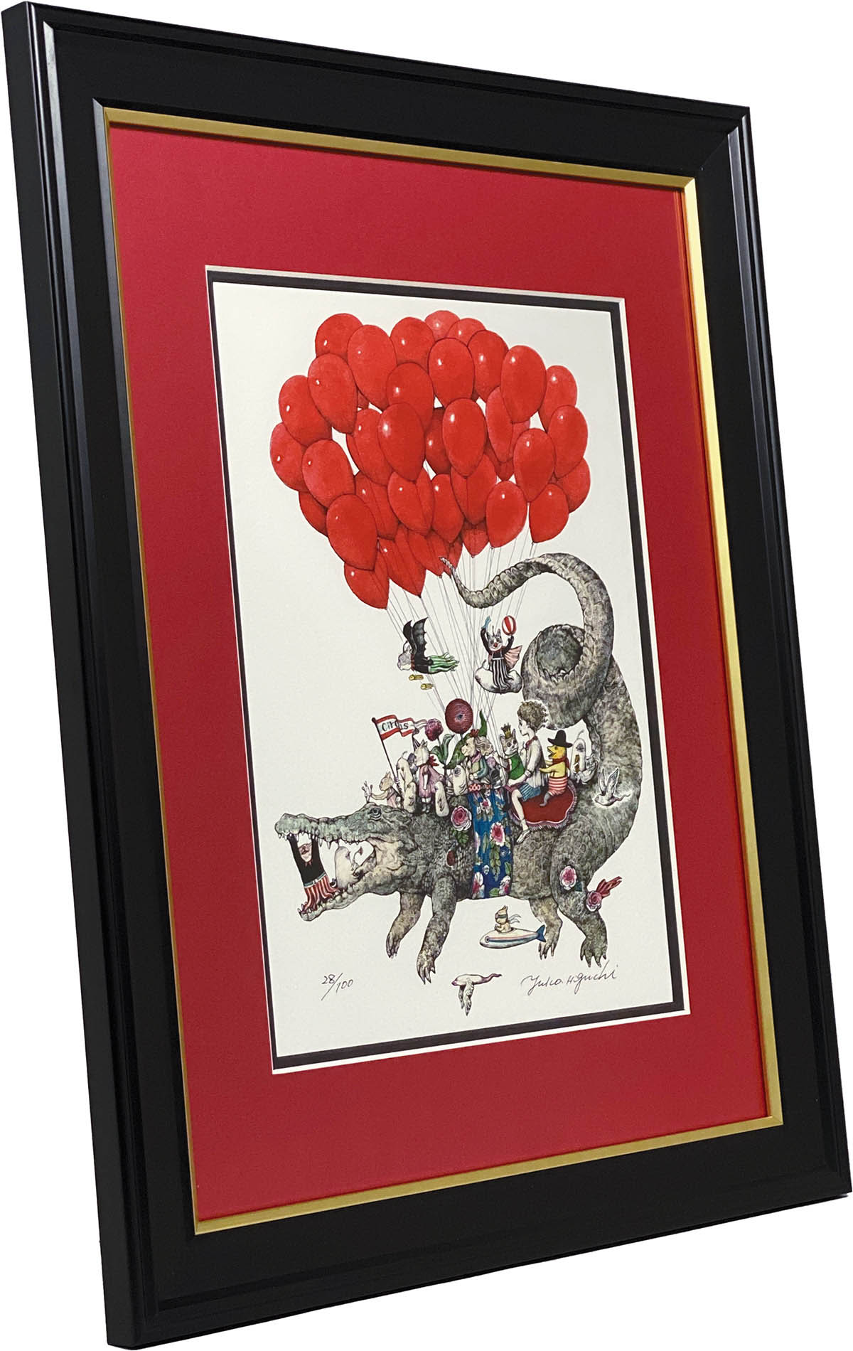 爆買い！ 8502] カラー複製イラスト 直筆サイン入り ヒグチユウコ 絵画