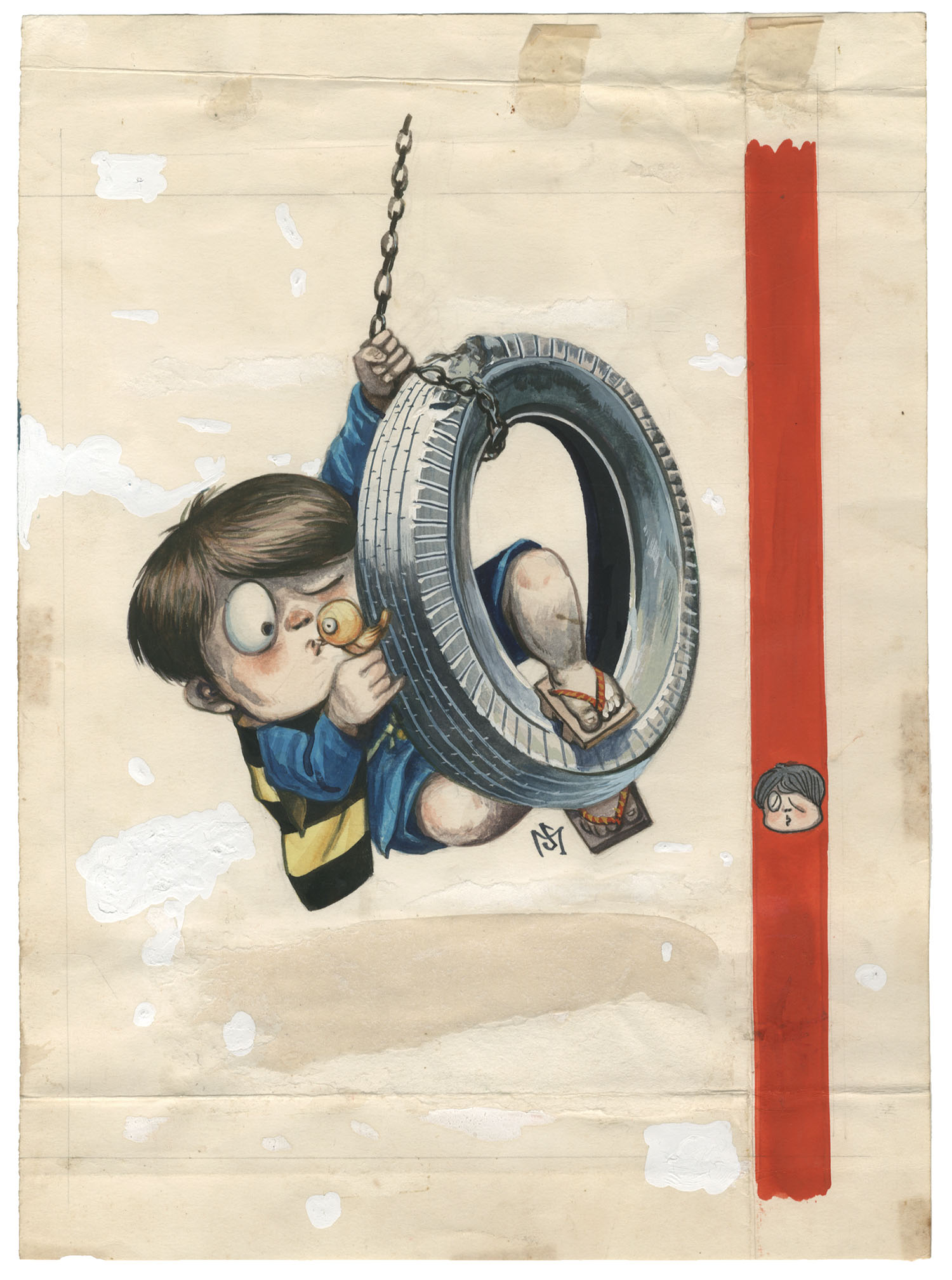 ★【てつ】水木しげる　直筆色紙　本物　水彩画原本　『世界で一枚のみ』。 ☆【てつ様専用】水木しげる 直筆色紙 本物 水彩画原本 『世界で