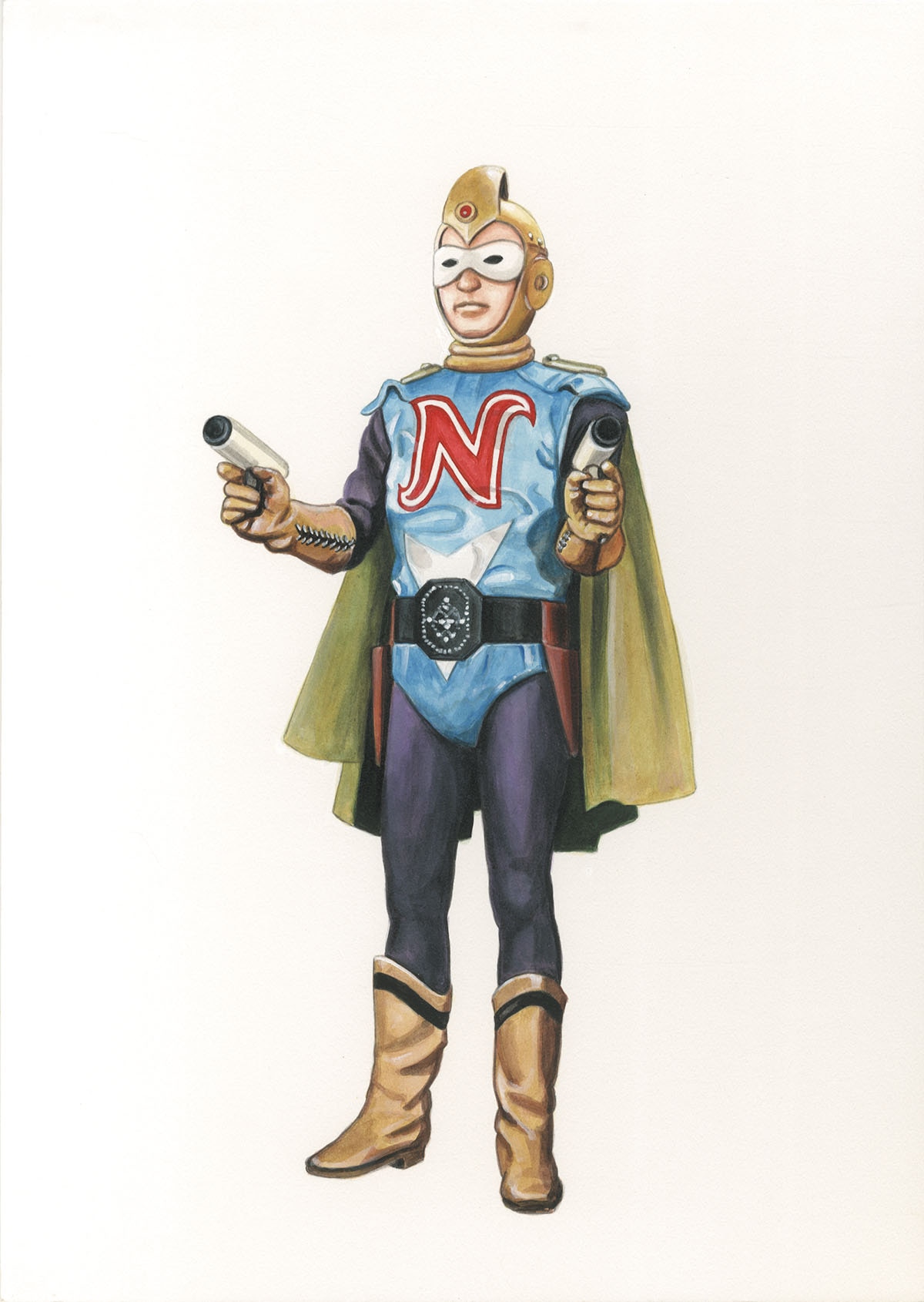 渡辺文也直筆カラーイラスト ナショナルキッド