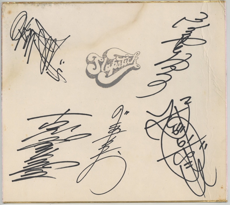 SLAPSTICK 直筆色紙