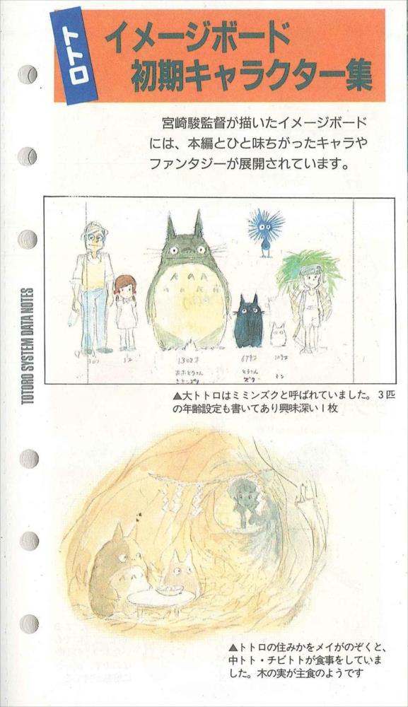 渋谷VIN】 アニメ雑誌付録 『となりのトトロ SYSTEM DATA NOTES』