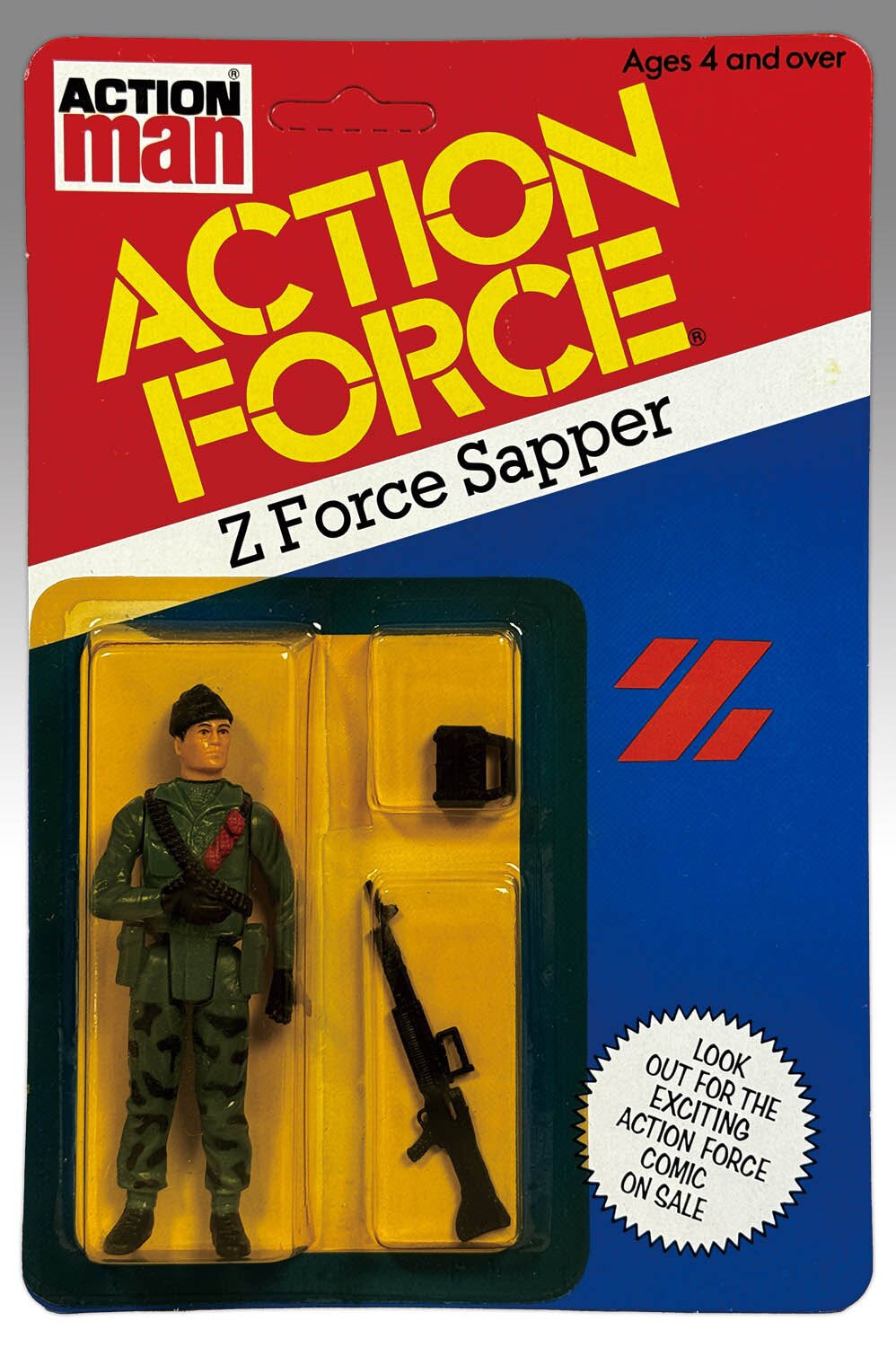 Vintage Action Man Action Force Sapeur de la Force Z New on Card Unpunched