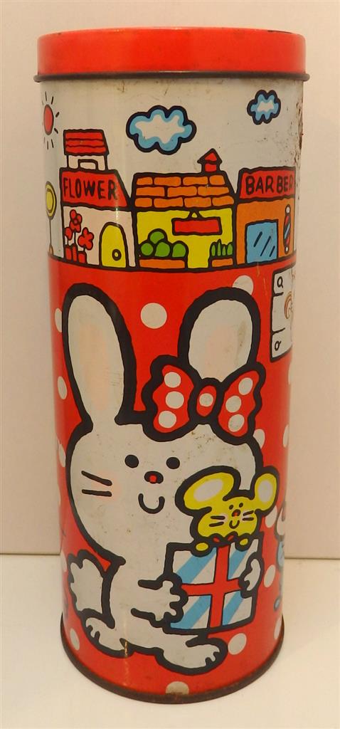 70年代サンリオ バニー＆ラッティ カンロ飴の缶