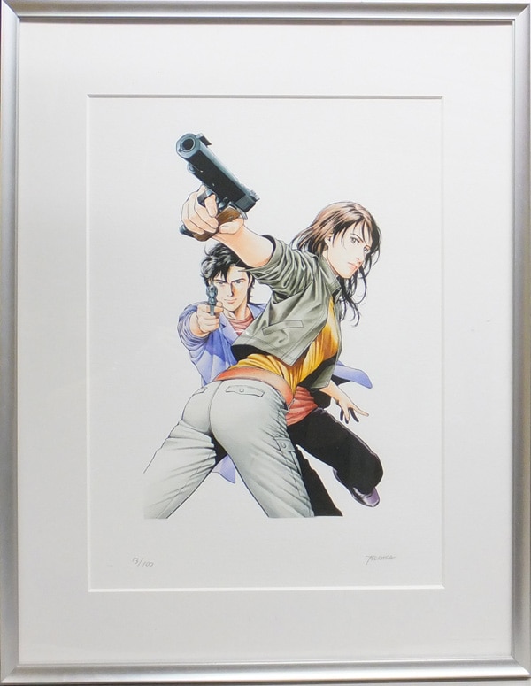 シティーハンター版画 CITY HUNTER 北条司先生直筆サイン入り