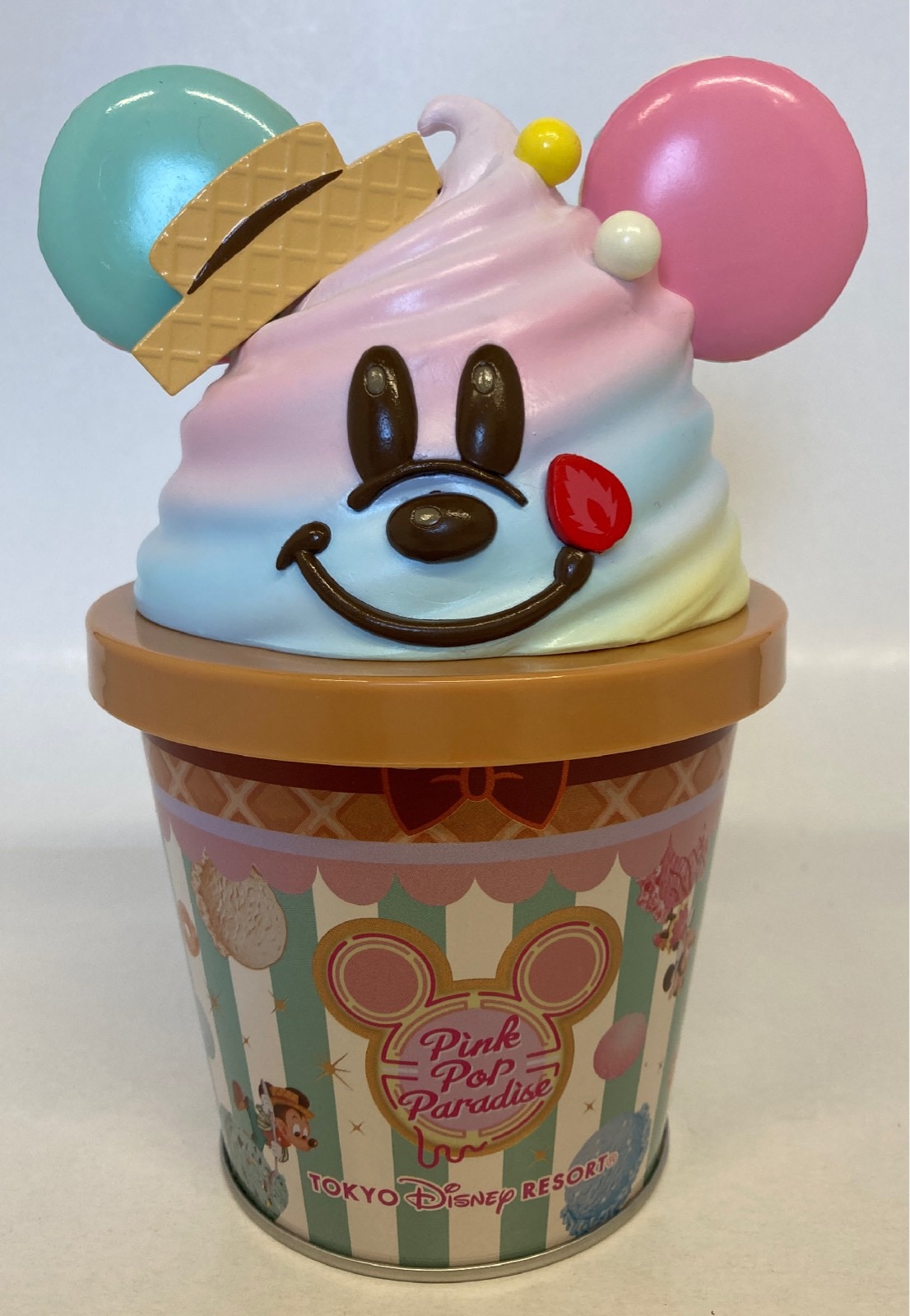 Details about   Tokyo Disney pastel Mickey & Blue Mickey SET2 Pink Pop Paradise Candy Can Empty 