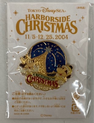 東京ディズニーランド ディズニー ハーバーサイドクリスマスピンズ(2004年・ミッキー&ミニー)