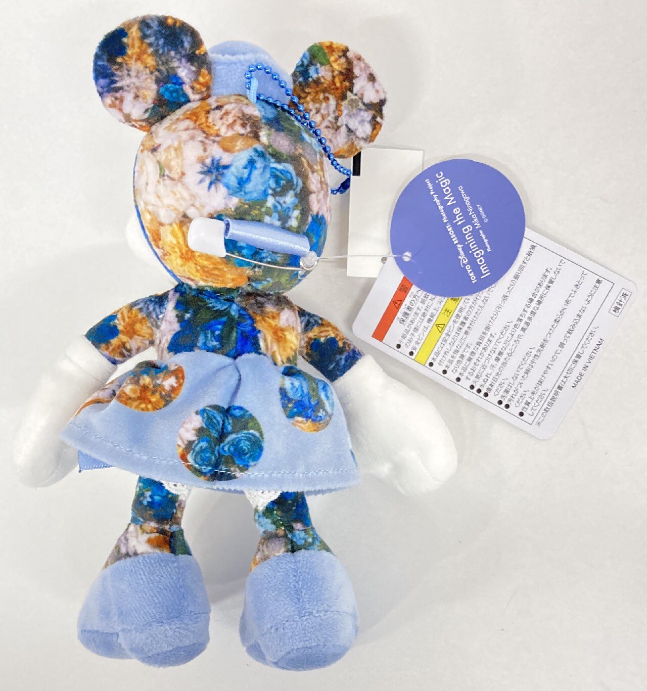 Tokyo Disneyland Plush Stuffed Toy Badge Imagining The Magic Mika Mika Ninagawa Minnie Blue Flower Minne S Style Studio 21 Winter Mandarake Online Shop