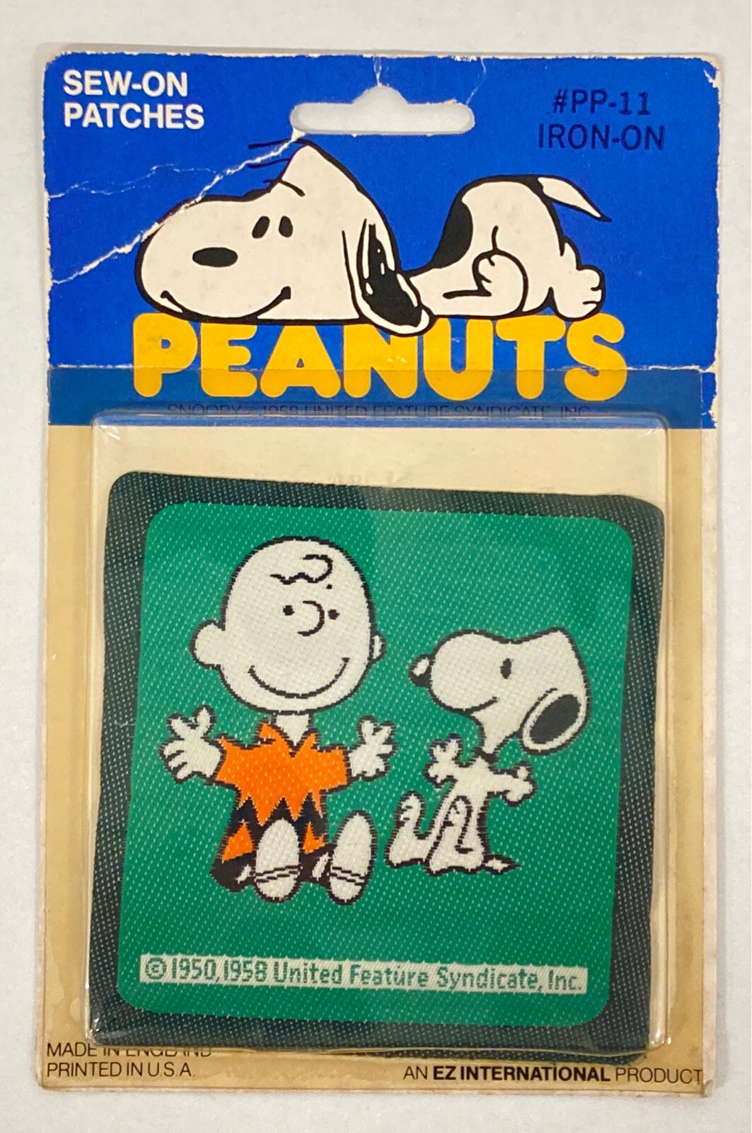 Ez International Peanuts Patches ブラウン スヌーピー 背景緑 まんだらけ Mandarake