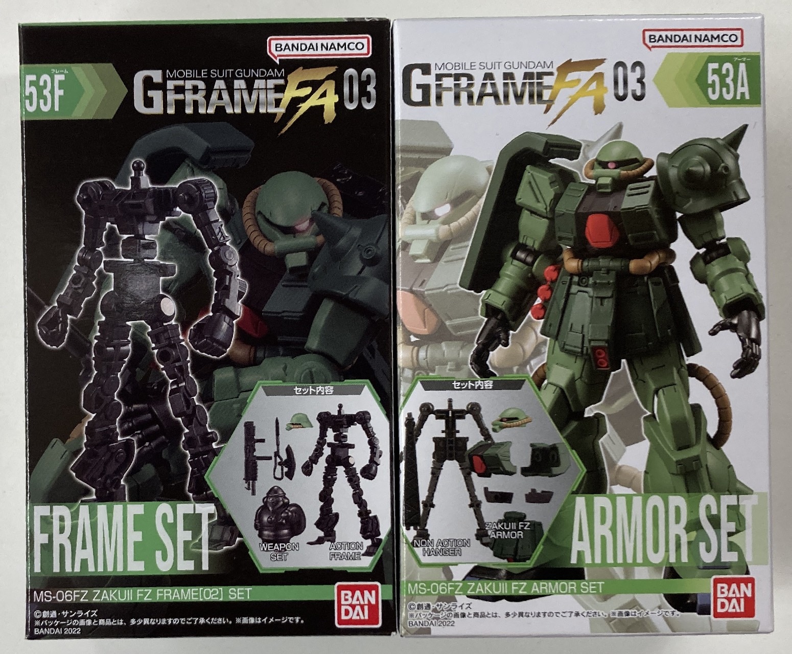 バンダイ GフレームFA 03 機動戦士ガンダム0080 ポケットの中の戦争 ザクII改(アーマーセット+フレームセット) 53A+53F |  まんだらけ Mandarake