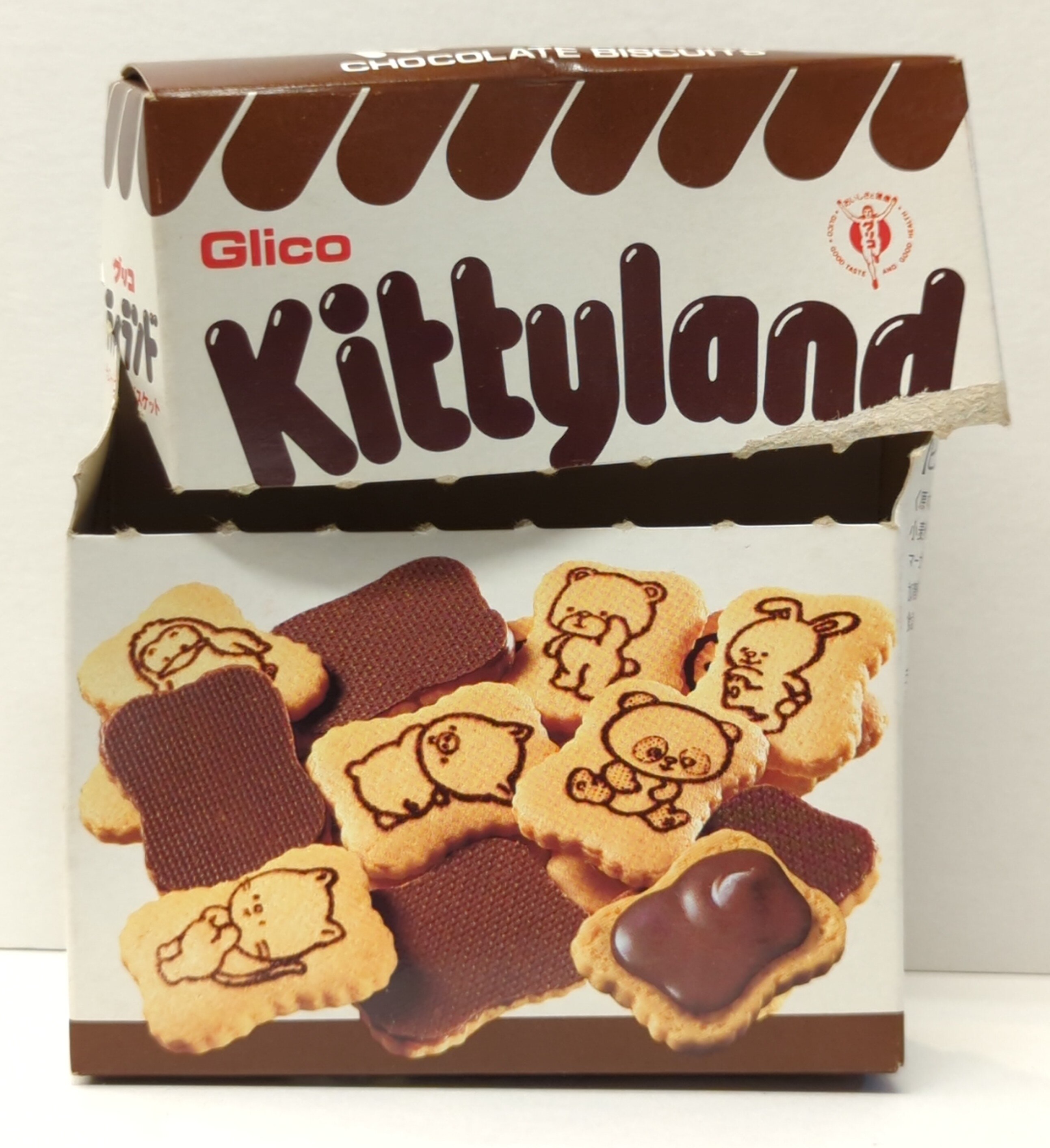 オとマとケ】 江崎グリコ チョコレートビスケット Kittyland(グリコ