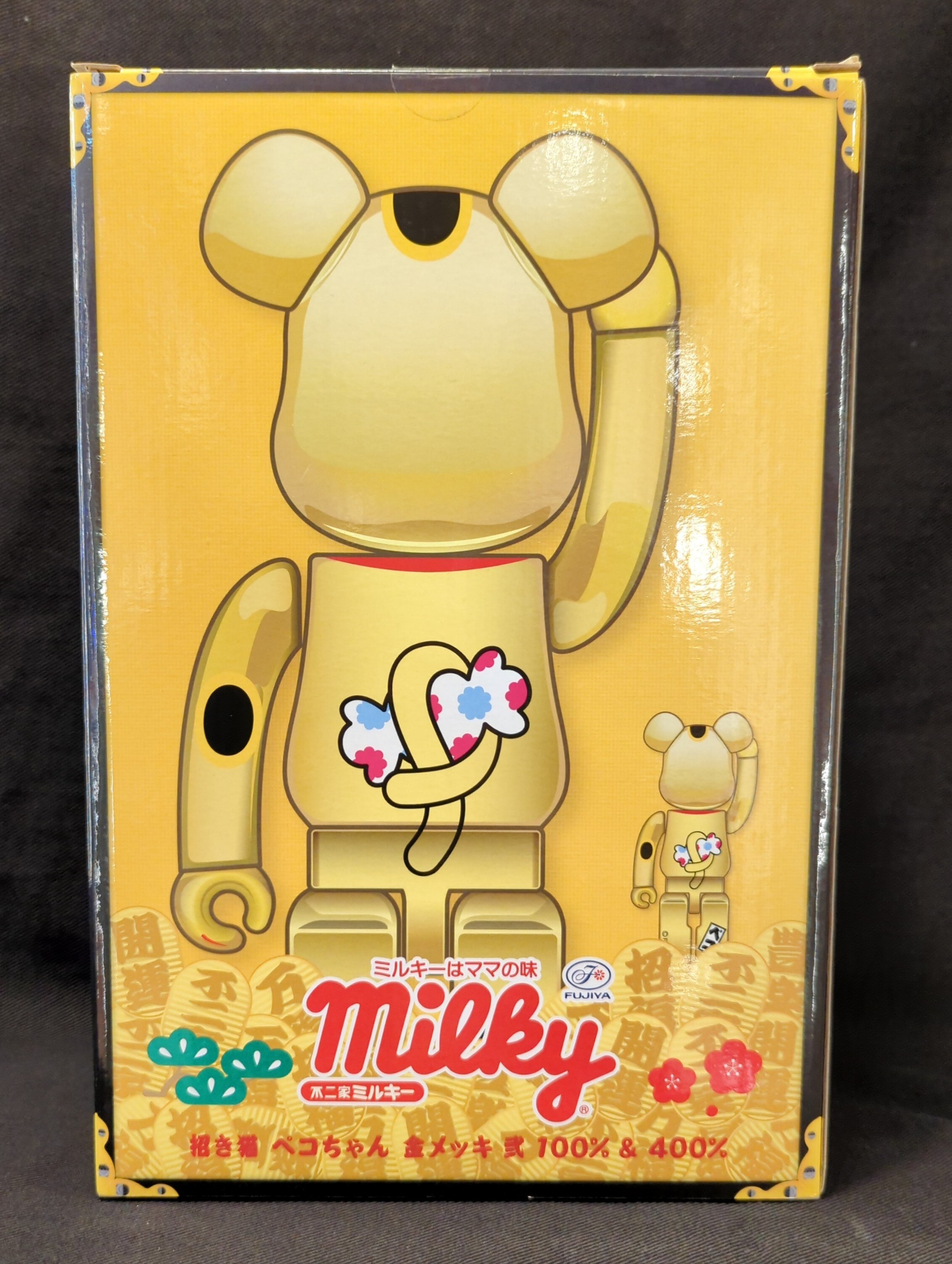 MEDICOMTOY BE@RBRICK 不二家 招き猫 ペコちゃん 金メッキ 弐 400% & 100% 400+100% | ありある |  まんだらけ MANDARAKE