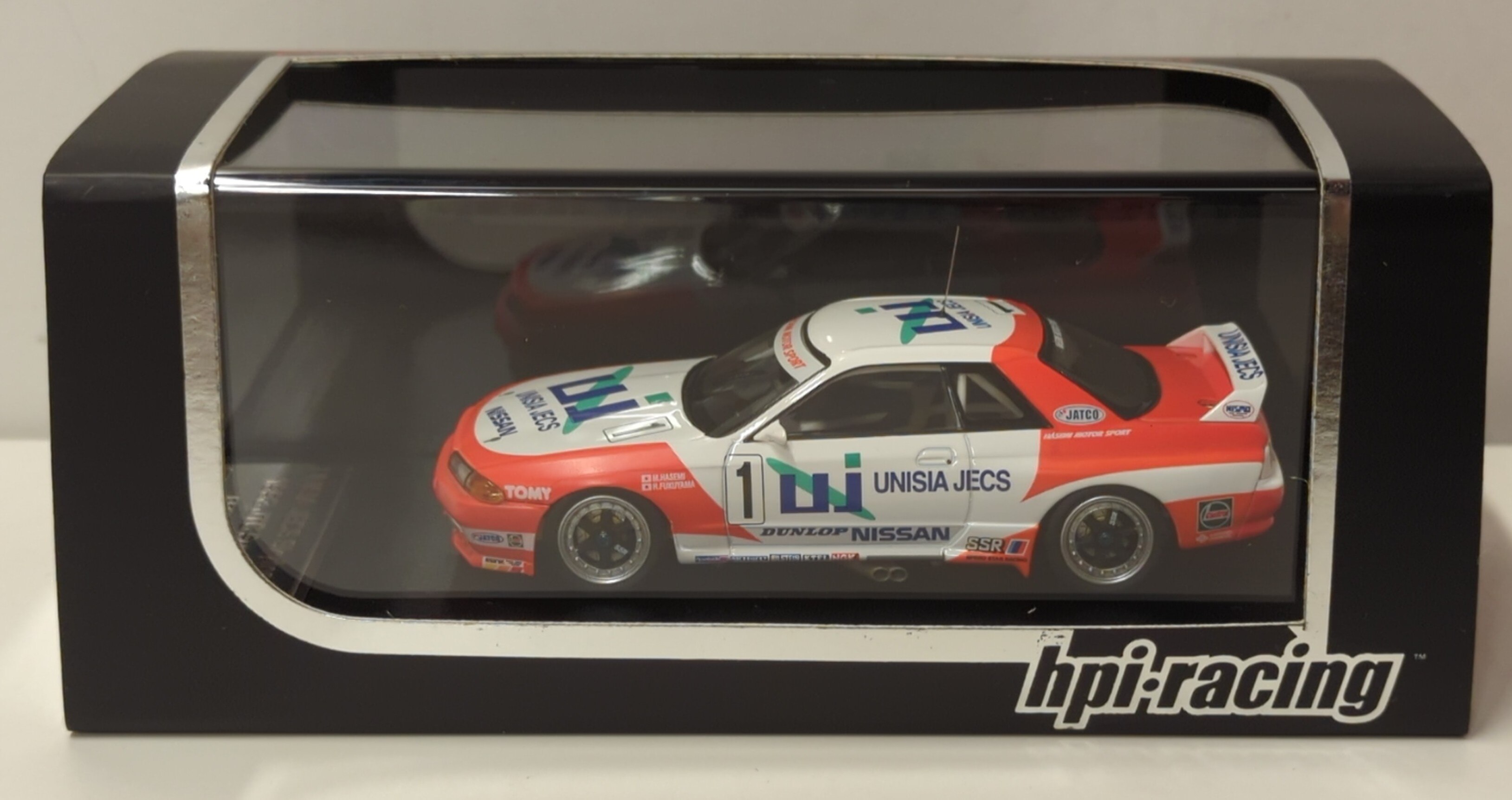 hpi 1/43 UNISIA JECS Skyline GT-R (#1) 1993 JTC Suzuka 8610