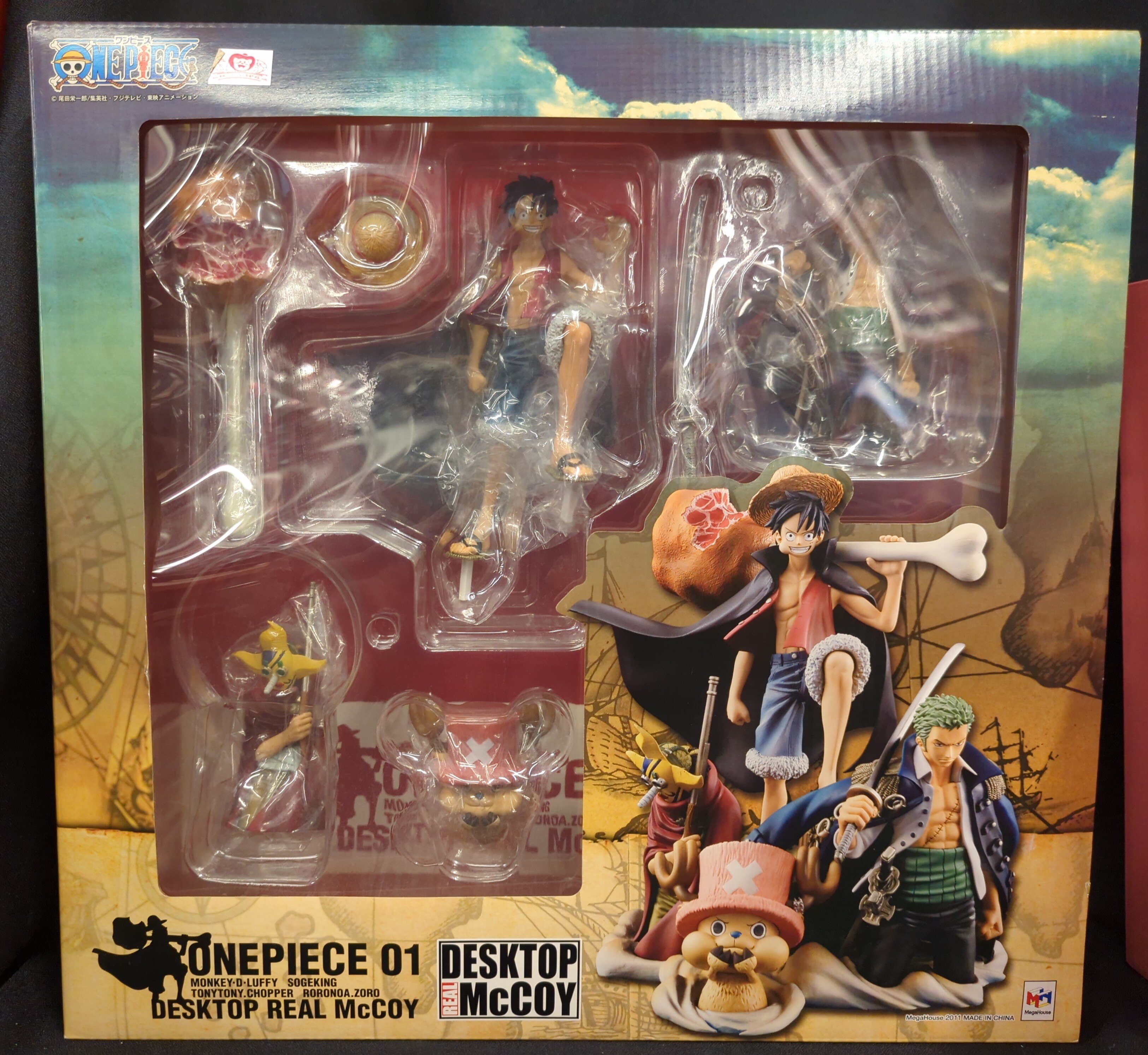 MegaHouse DESKTOP REAL McCOY One Piece 01 (meat grip Luffy and