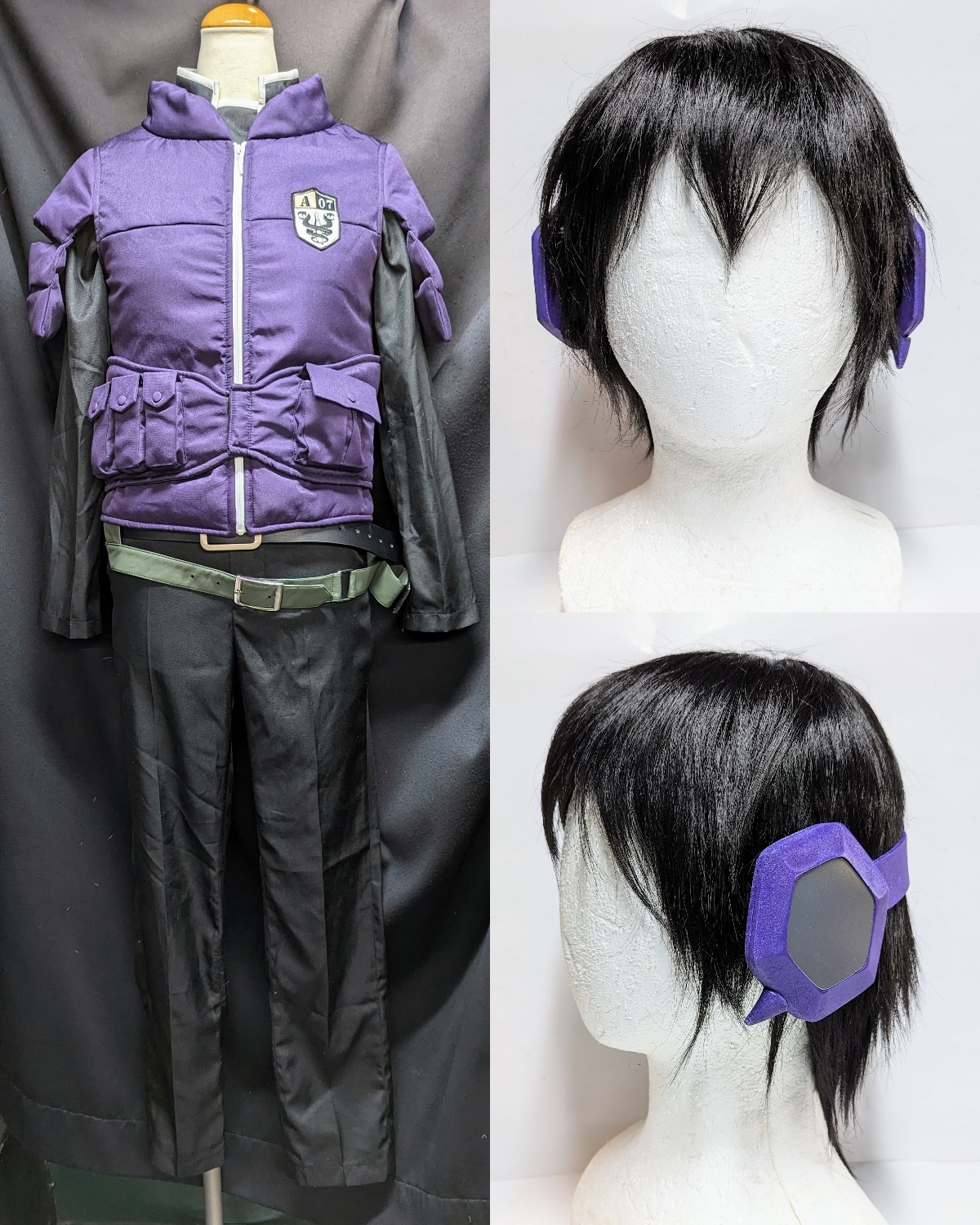 ワールドトリガー コストモ製 三輪隊コスプレ衣装＋奈良坂ウィッグ