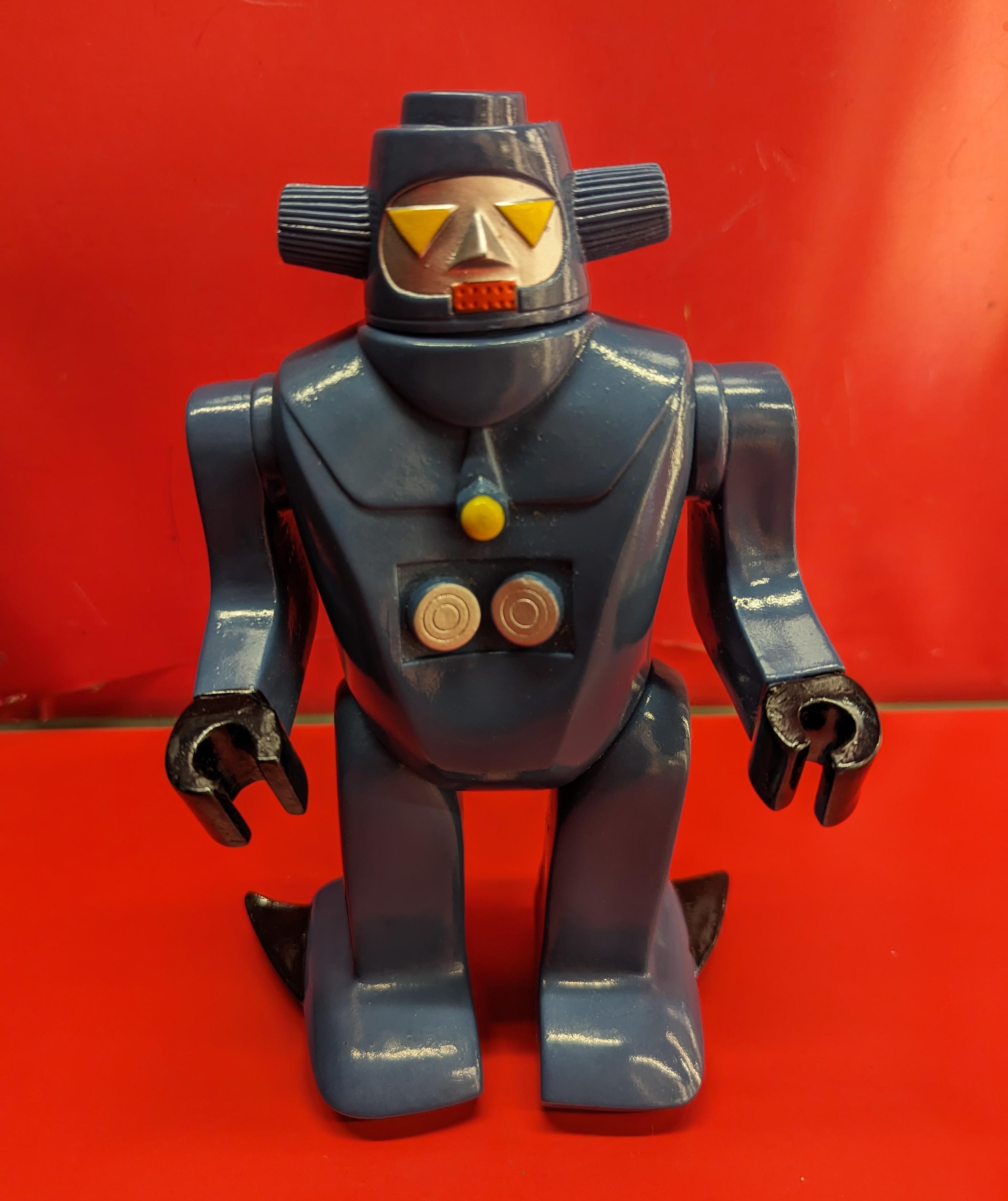 マルサン ウルトラ怪獣シリーズ 人間ロボット 紺成型/銀&黄&赤