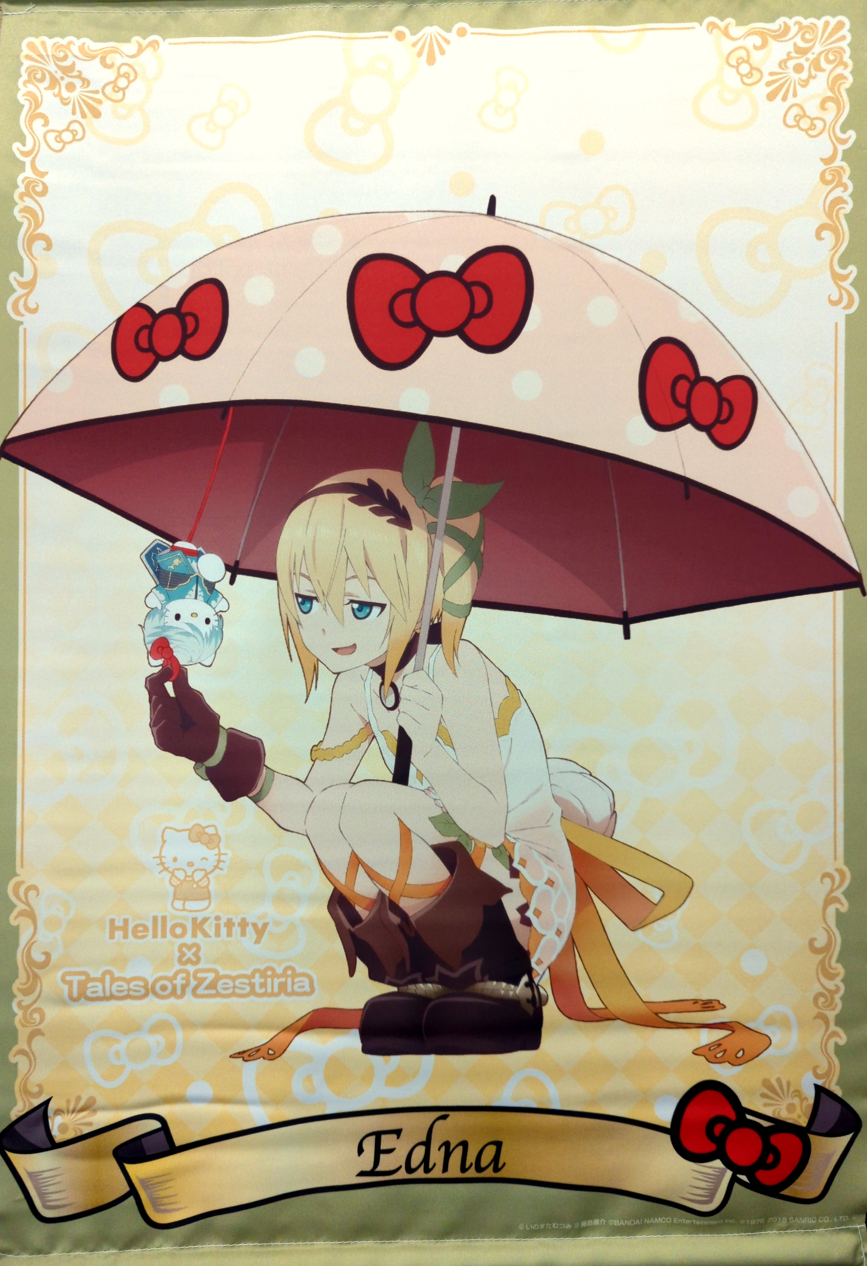 バンダイナムコ エドナ）テイルズ オブ ゼスティリア×Hellokitty TALES OF MUSEUM タペストリー