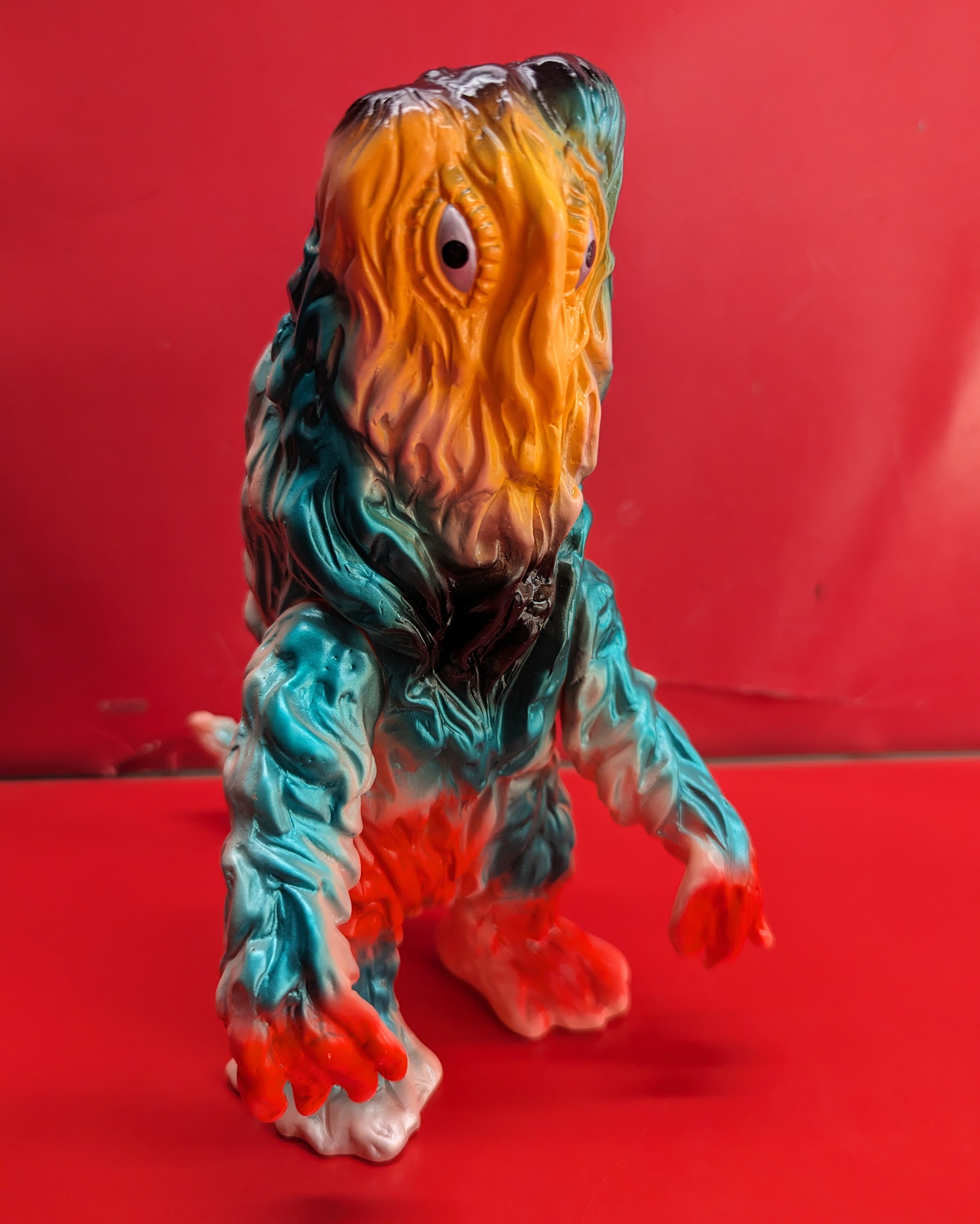 M1号 世紀の大怪獣ブルマァクの怪獣シリーズ ヘドラ(肌色成型/ピンク 黄 メタ青 赤 黒 塗装) | ありある | まんだらけ MANDARAKE