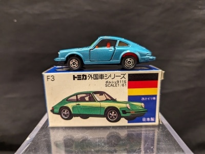 ●日本正規品● トミカ ポルシェ ルース 日本製 横浜高島屋特注 青メタ 911s ミニカー