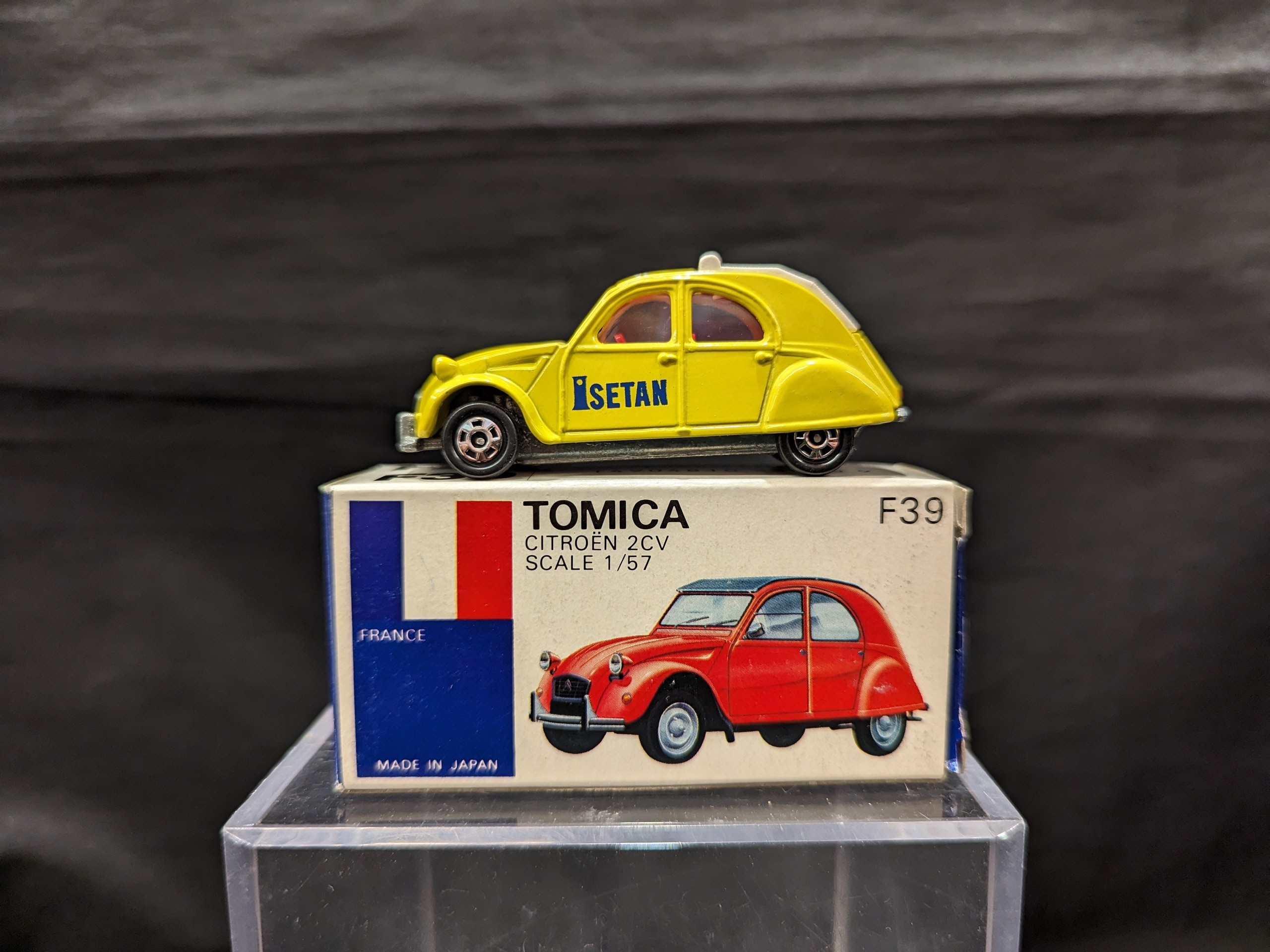TOMY 青箱/伊勢丹特注 トミカ シトロエン2CV/黄/ISETANタンポ