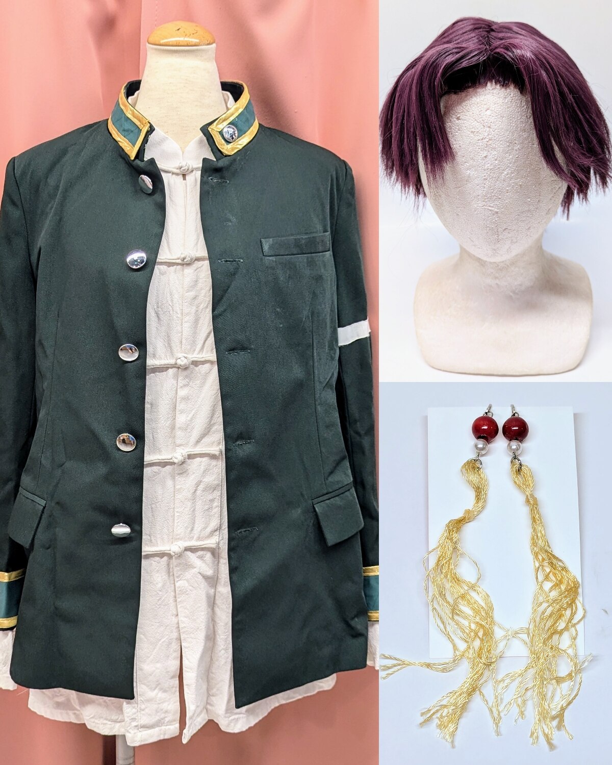 蘇枋隼飛 ウィンドブレイカー コスプレ ウィッグ 装飾品 眼帯