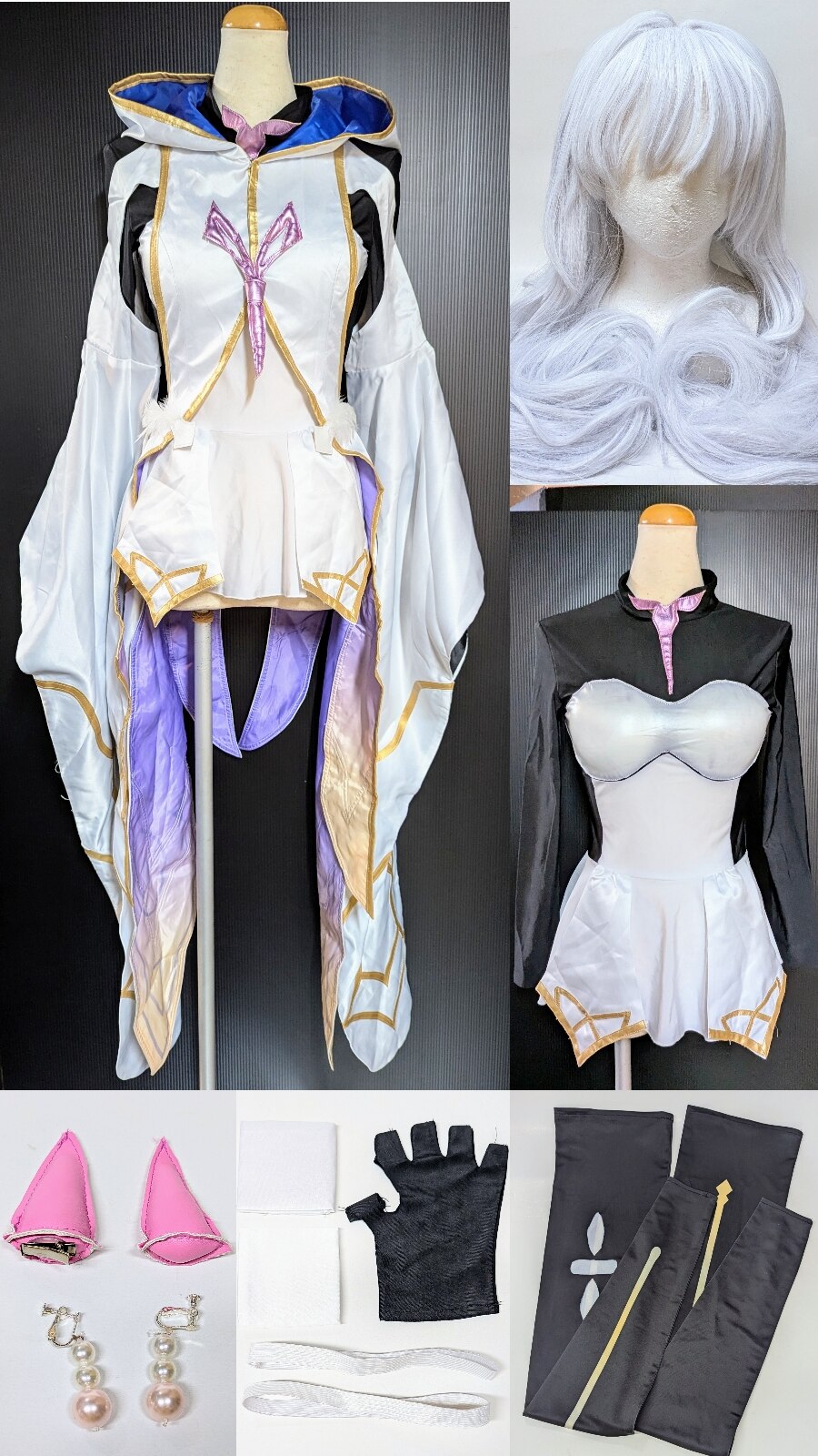 三分妄想 FGO プロトマーリン レディ・アヴァロン コスプレ衣装 ウィッグ付き - コスプレ衣装