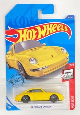 MATTEL HOTWHEELS PORSCHE 2/5 GHF18 '96 PORSCHE CARRERA/イエロー 77/250