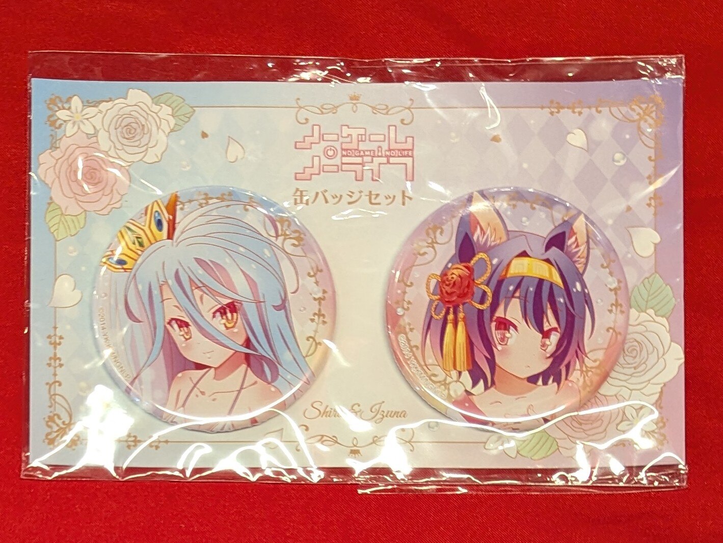 ノーゲーム・ノーライフ 白 缶バッジ ノーゲームノーライフ白缶バッチ