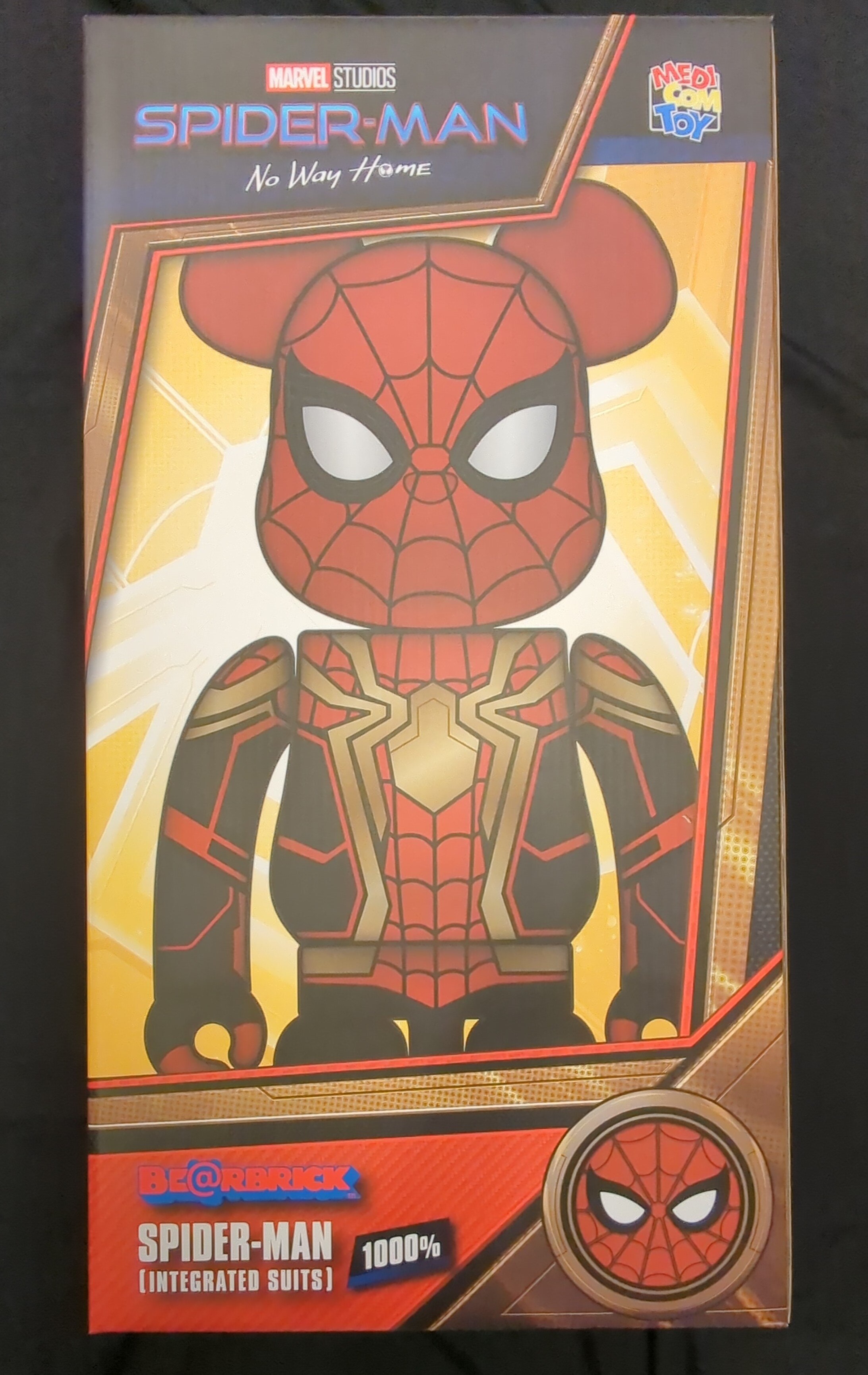BE@RBRICK SPIDER MAN BLACK COSTUME 1000 % Medicom Toy